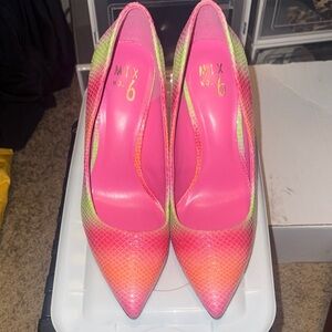 Mix No. 6 Vibrant Pink and Yellow Heels